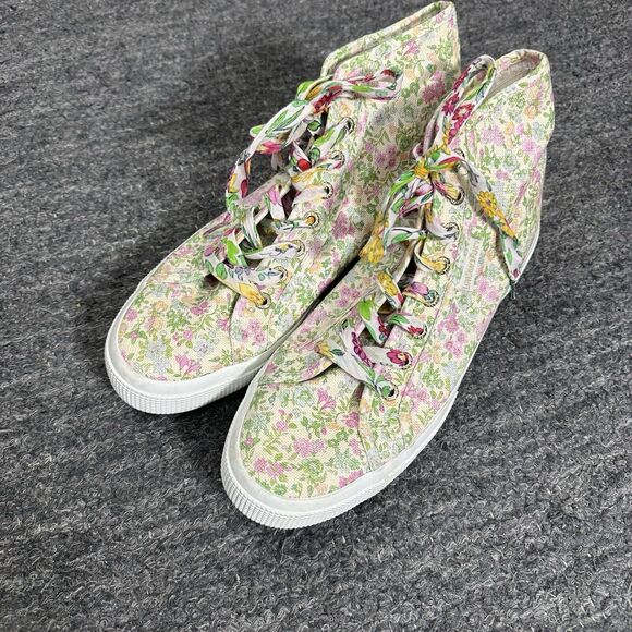 Loveshackfancy X Superga Floral High Top Sneakers Women 10.5 Floral Strawberry - Picture 5 of 16